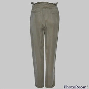Thread + Supply paper bag waist cuffed pants, olive green. Women’s size medium